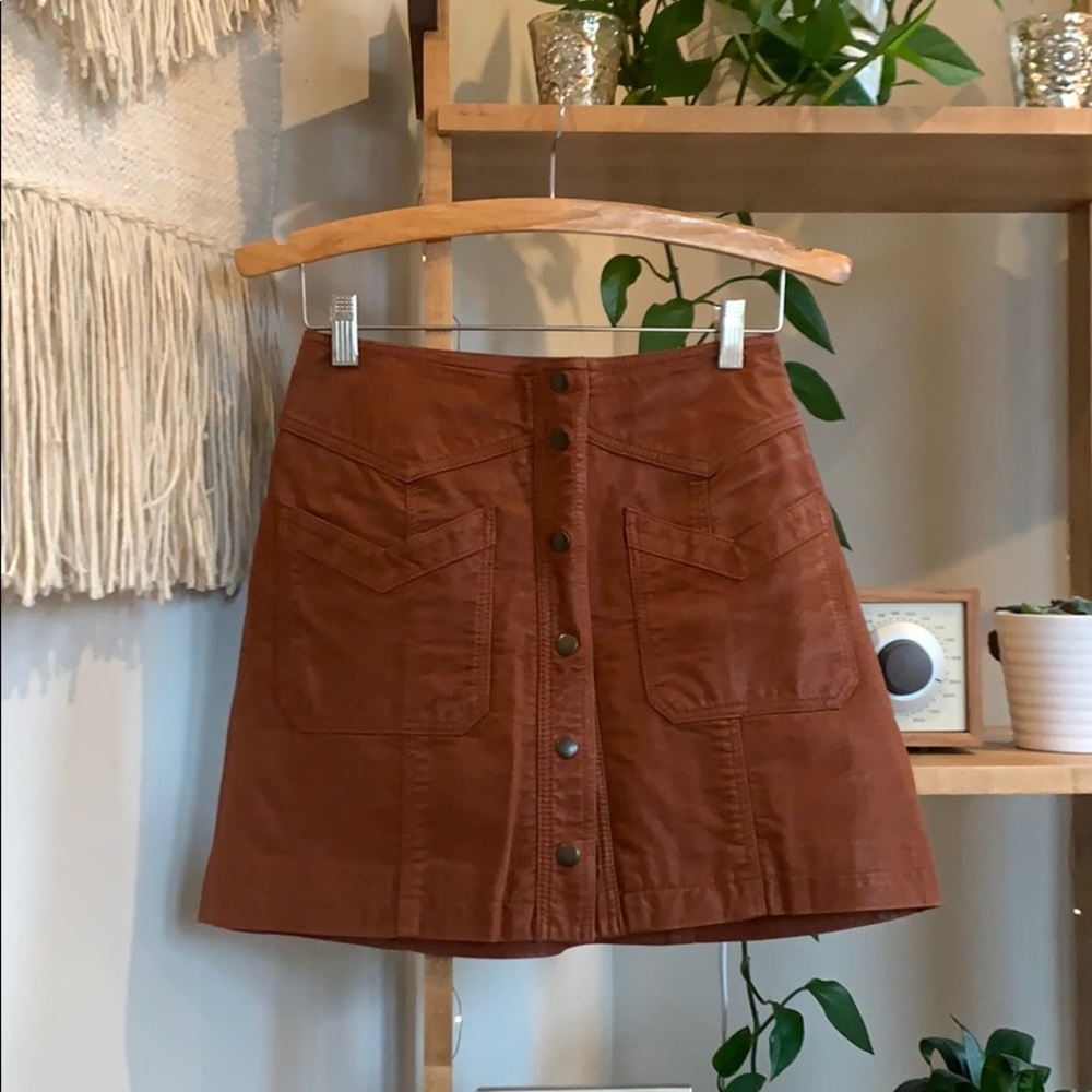 Free People faux leather miniskirt
